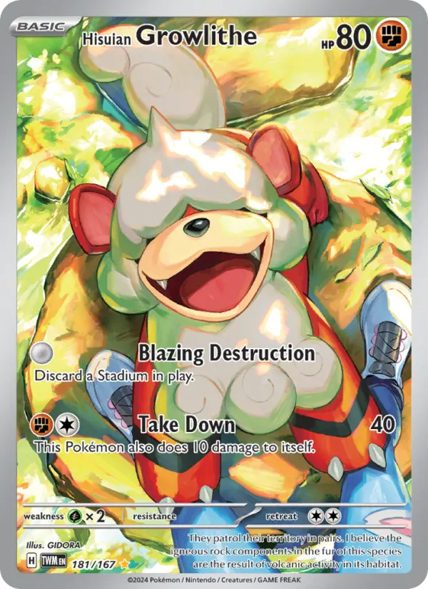 Hisuian Growlithe, Pokémon card