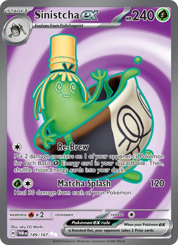 Sinistcha ex, Pokémon card