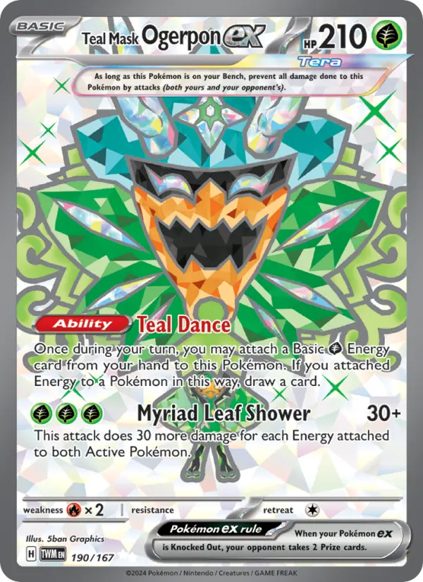 Teal Mask Ogerpon ex, Pokémon card