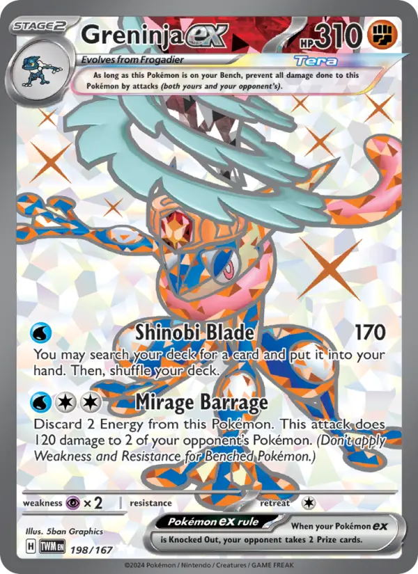 Greninja ex, Pokémon card