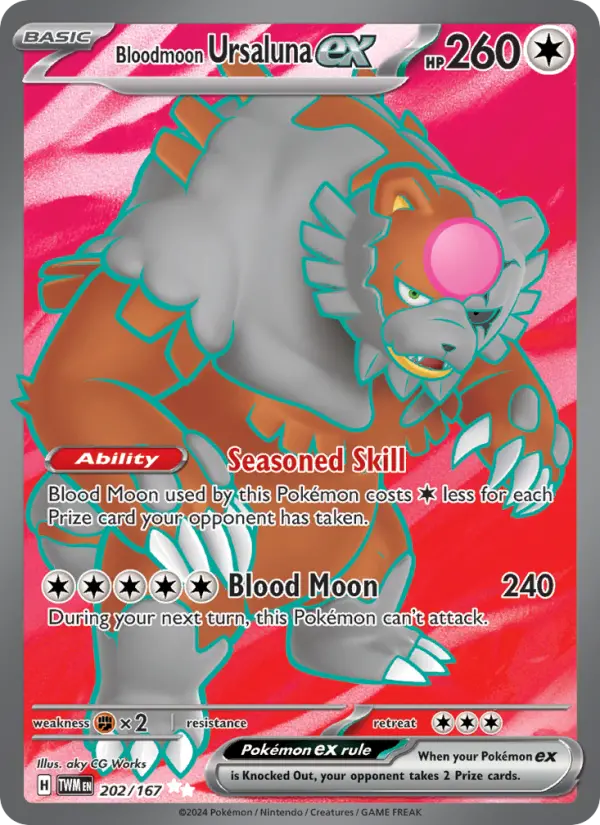 Bloodmoon Ursaluna ex, Pokémon card