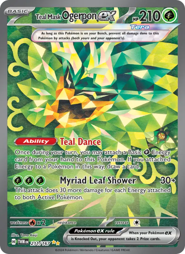 Teal Mask Ogerpon ex, Pokémon card