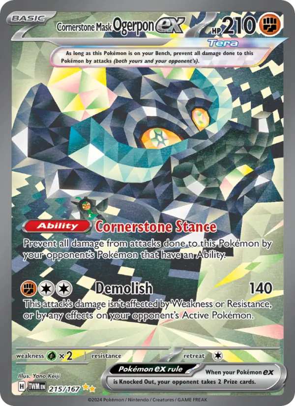 Cornerstone Mask Ogerpon ex, Pokémon card