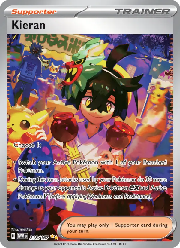 Kieran, Pokémon card