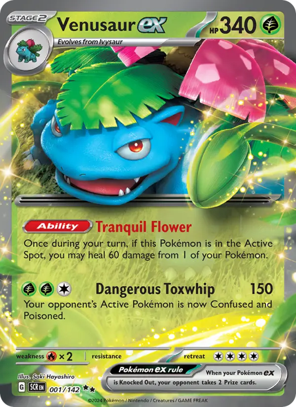 Venusaur ex, Pokémon card