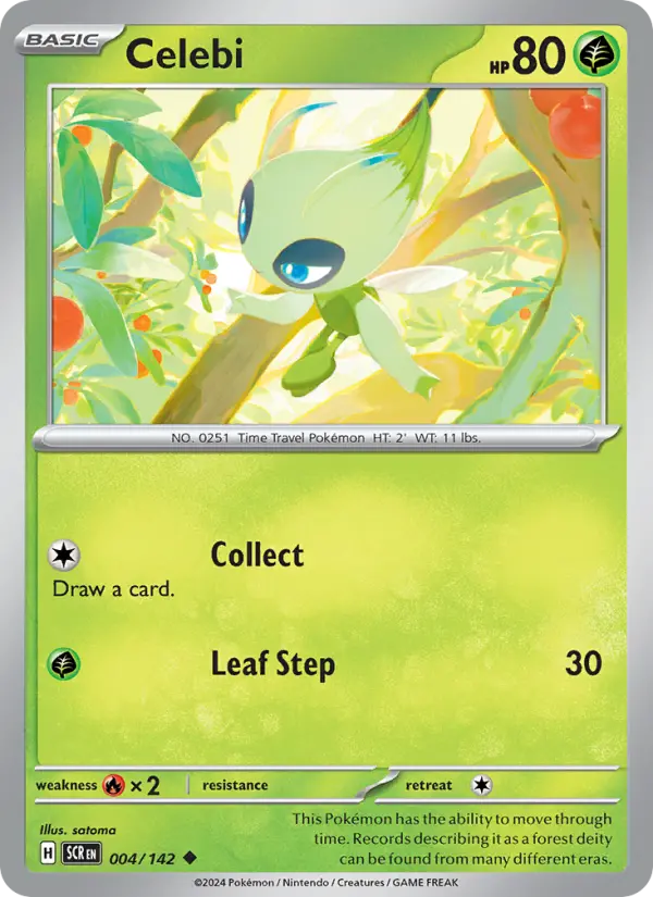 Celebi, Pokémon card
