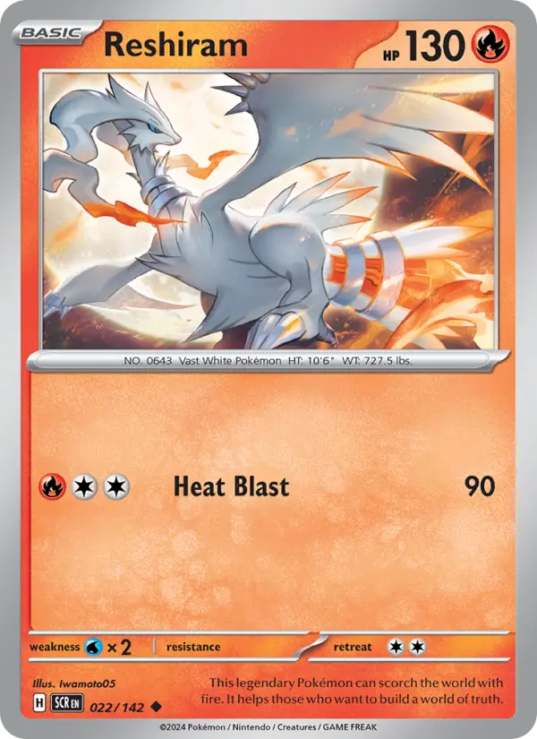 Reshiram, Pokémon card