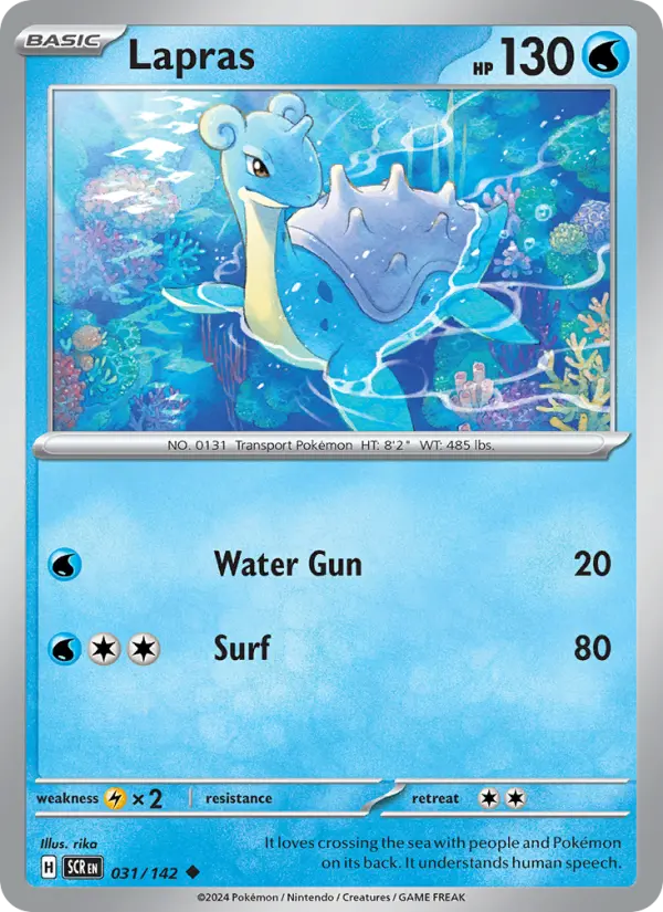 Lapras, Pokémon card