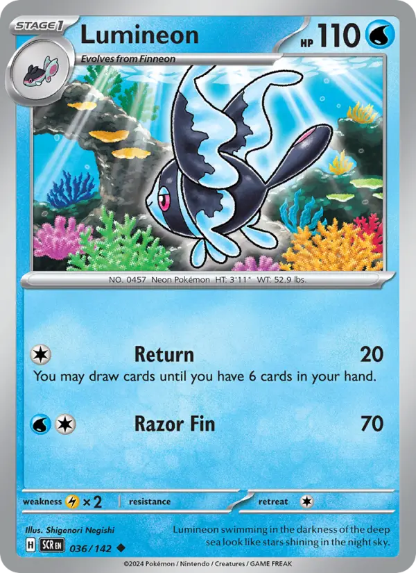 Lumineon, Pokémon card