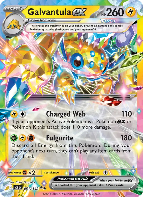Galvantula ex, Pokémon card