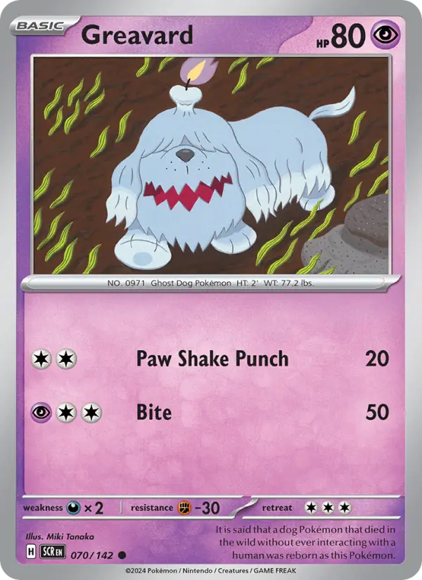 Greavard, Pokémon card