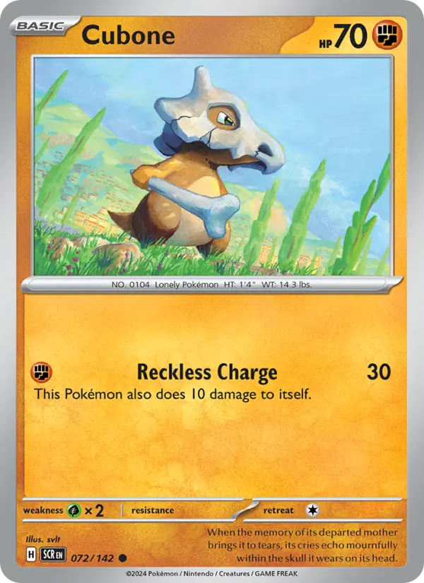 Cubone, Pokémon card