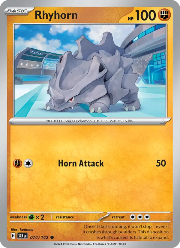 Rhyhorn, Pokémon card
