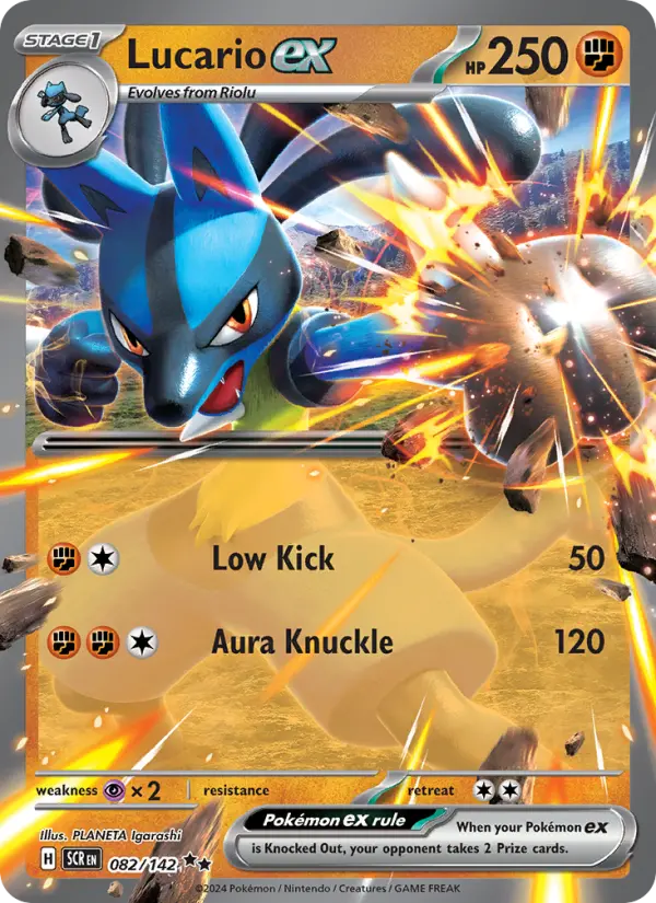 Lucario ex, Pokémon card