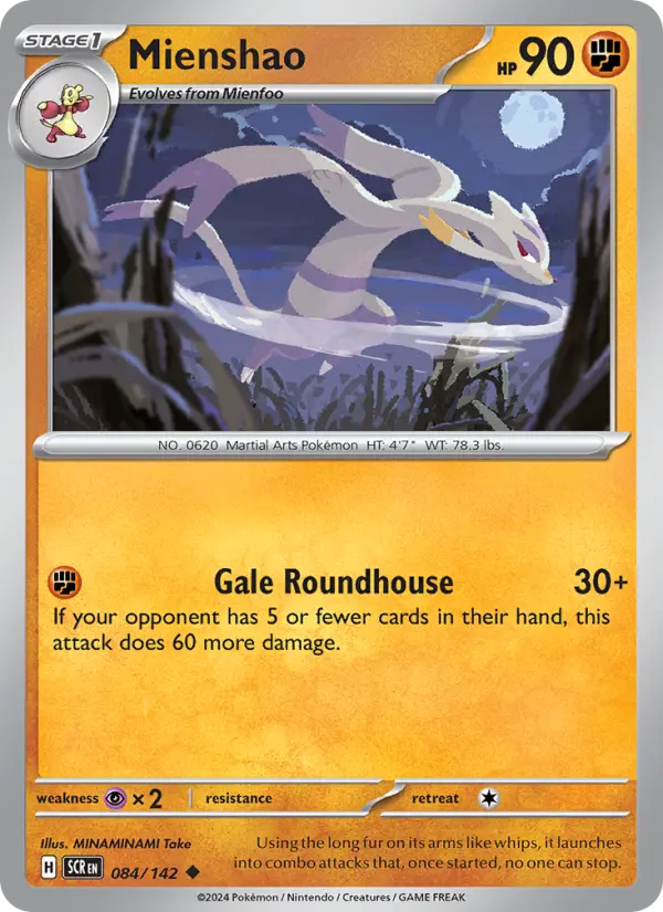 Mienshao, Pokémon card