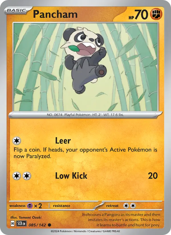 Pancham, Pokémon card