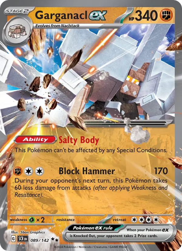 Garganacl ex, Pokémon card