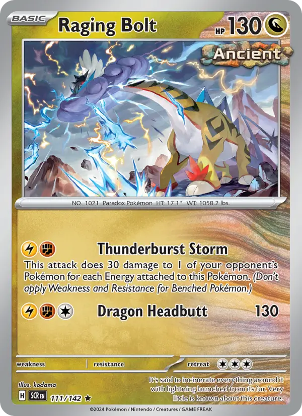 Raging Bolt, Pokémon card