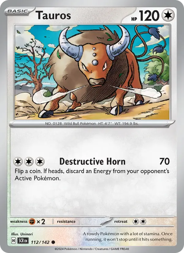Tauros, Pokémon card