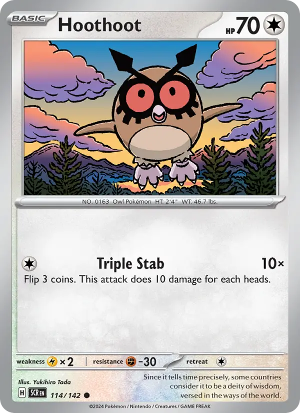Hoothoot, Pokémon card