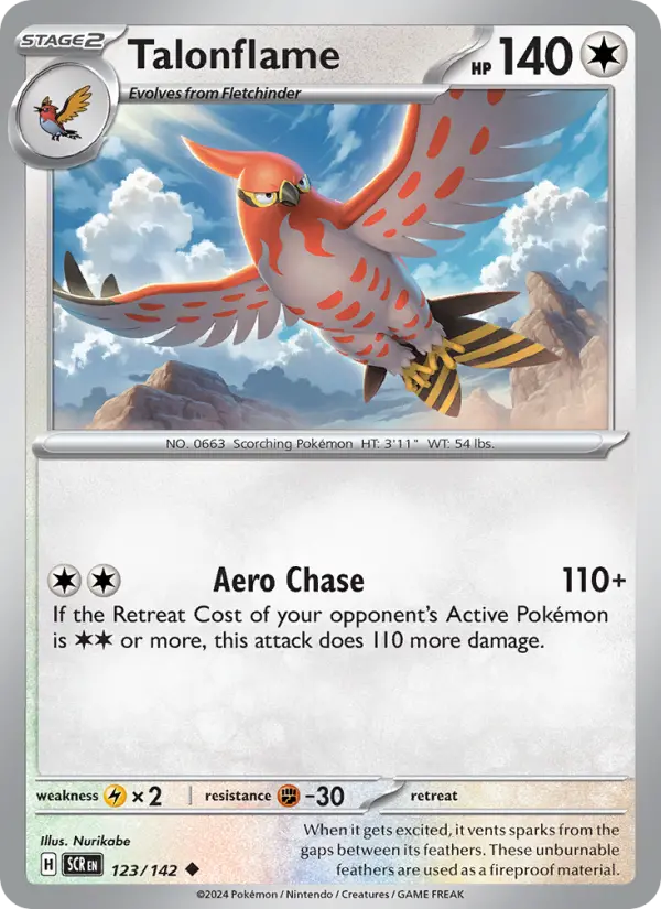 Talonflame, Pokémon card