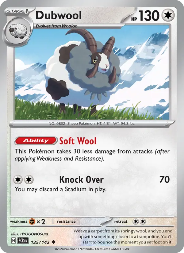 Dubwool, Pokémon card