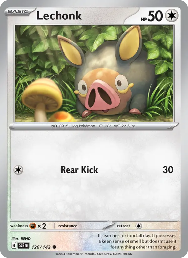 Lechonk, Pokémon card
