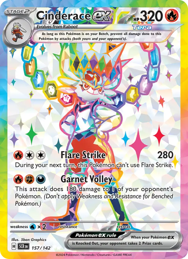 Cinderace ex, Pokémon card