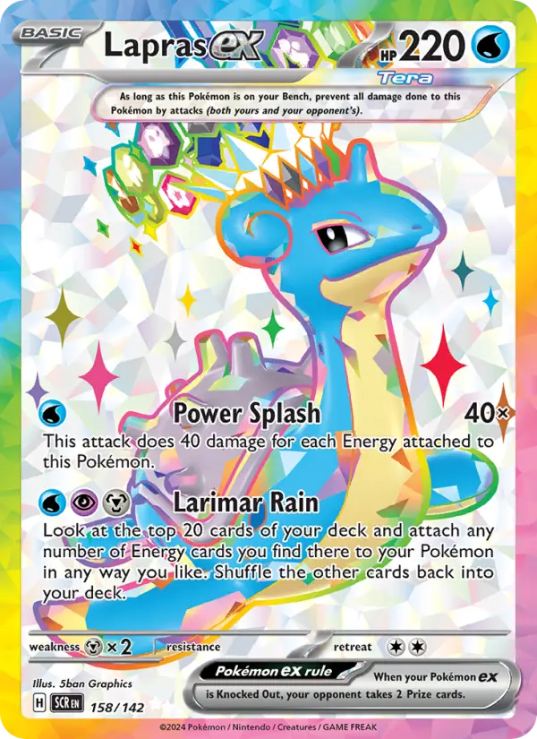 Lapras ex, Pokémon card