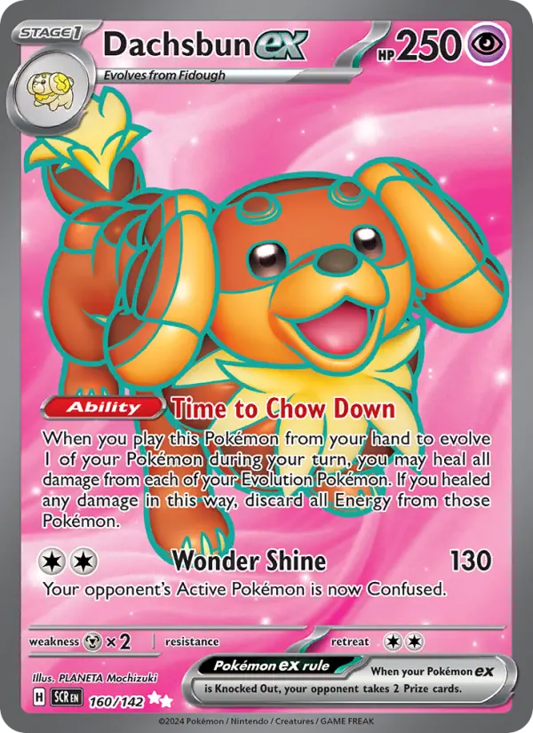 Dachsbun ex, Pokémon card