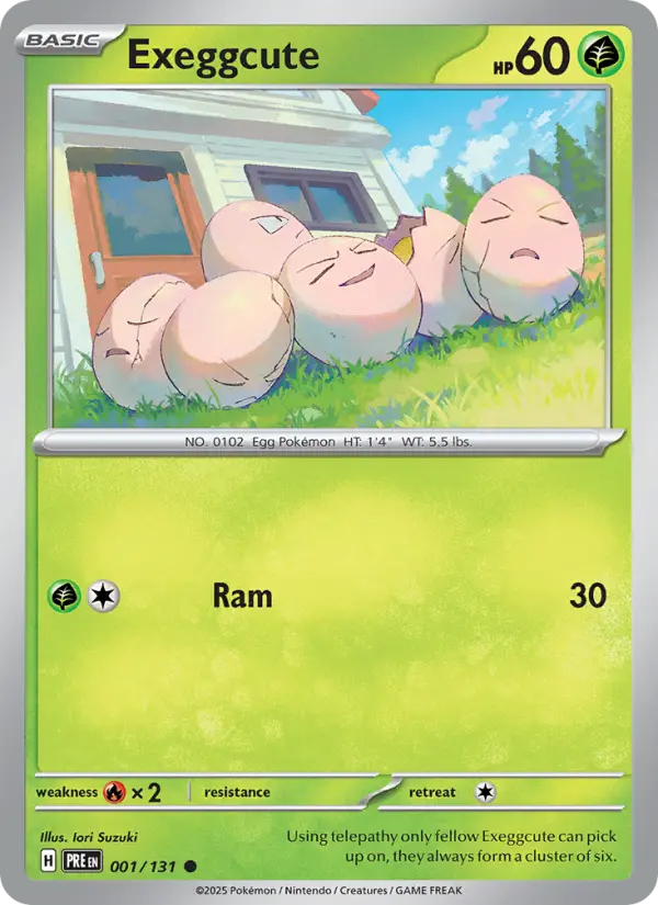 Exeggcute, Pokémon card