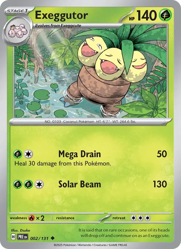 Exeggutor, Pokémon card