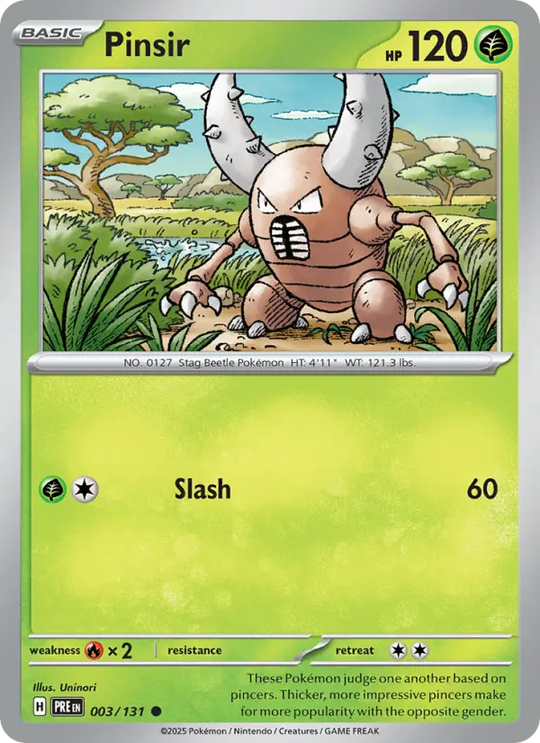 Pinsir, Pokémon card