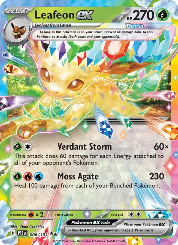 Leafeon ex, Pokémon card