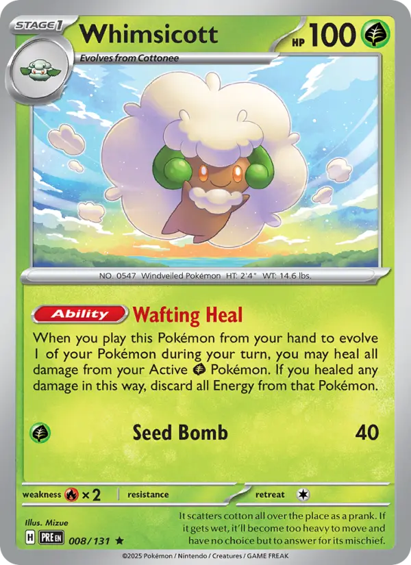 Whimsicott, Pokémon card