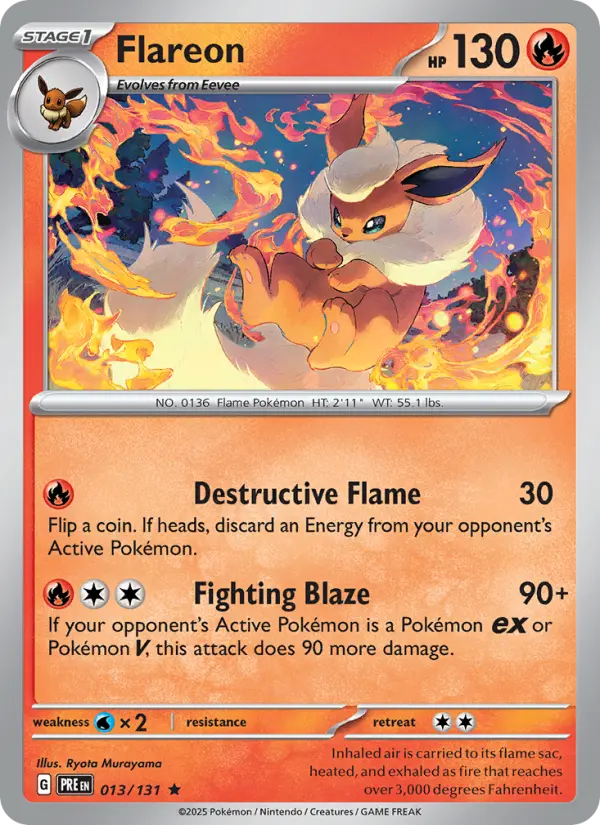 Flareon, Pokémon card