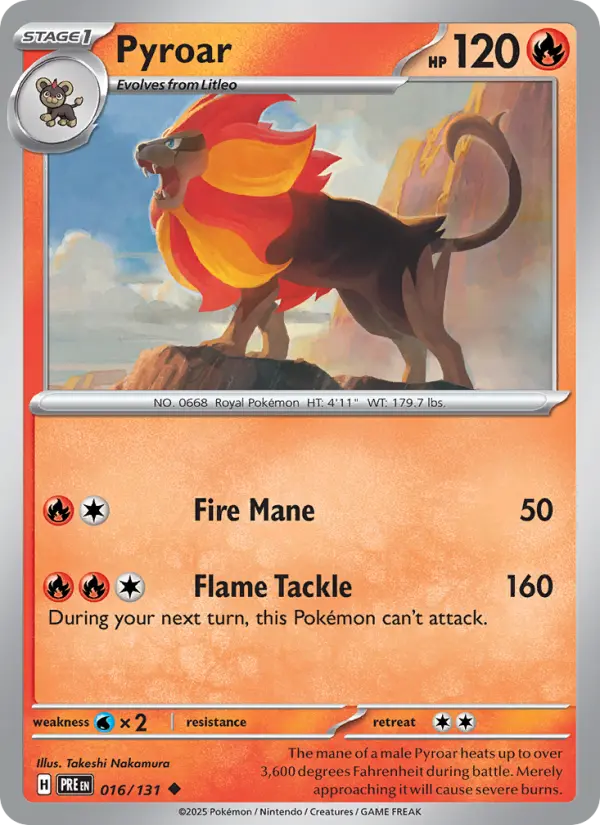 Pyroar, Pokémon card