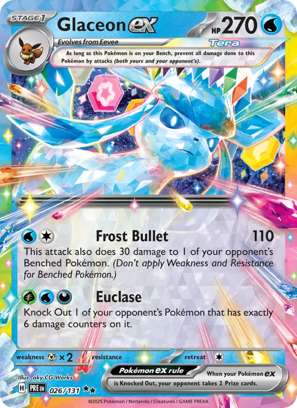 Glaceon ex, Pokémon card