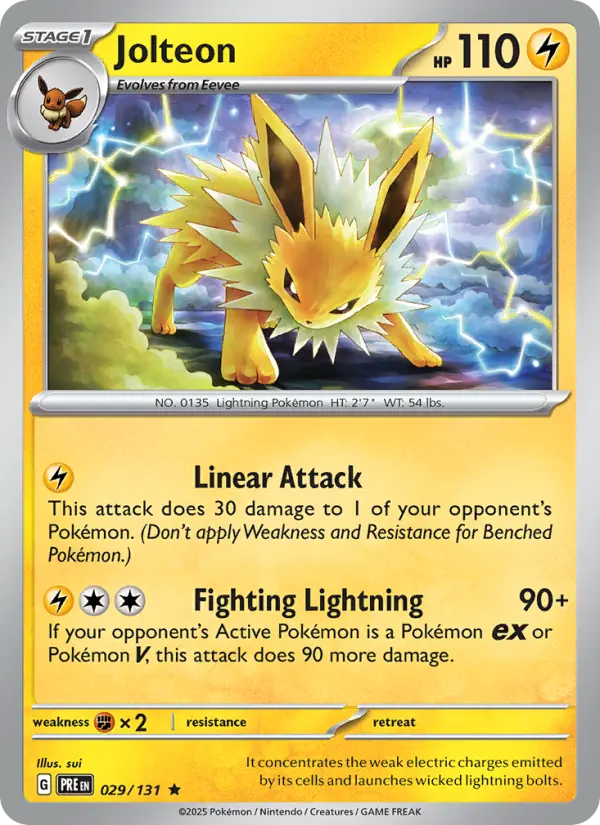 Jolteon, Pokémon card