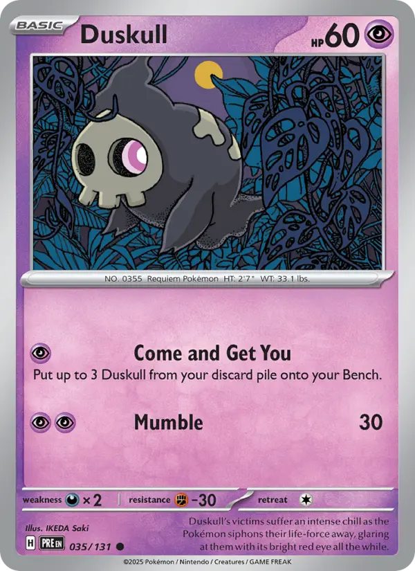 Duskull, Pokémon card