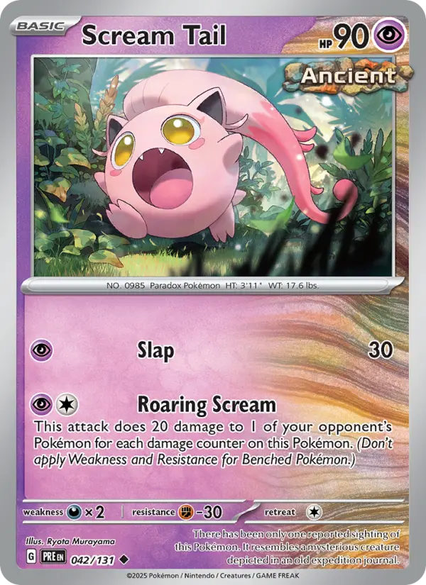 Scream Tail, Pokémon card