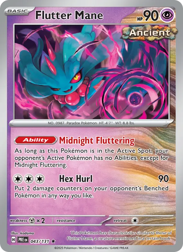 Flutter Mane, Pokémon card