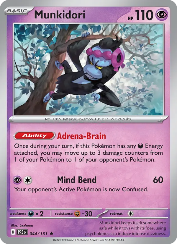 Munkidori, Pokémon card