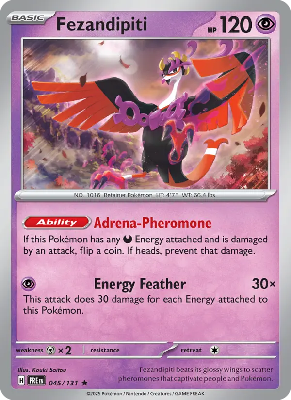 Fezandipiti, Pokémon card