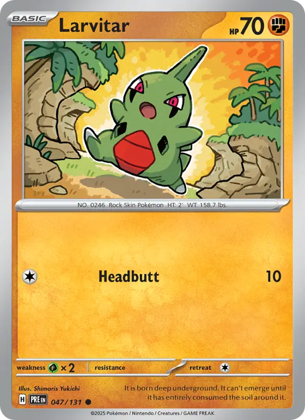 Larvitar, Pokémon card