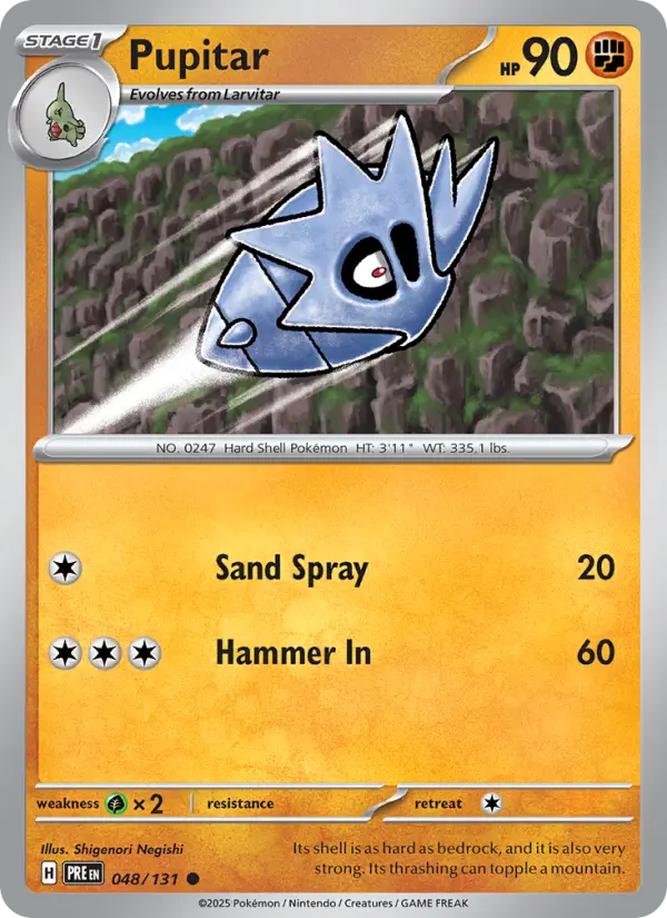Pupitar, Pokémon card