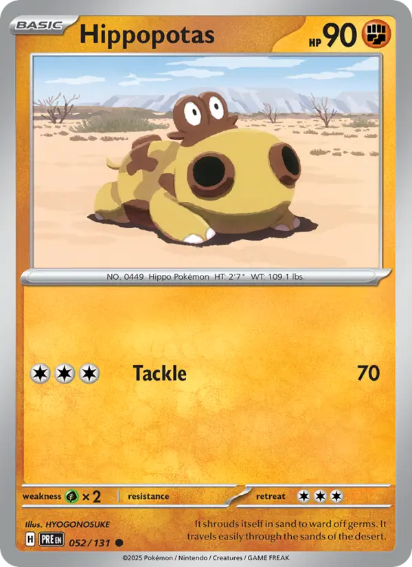 Hippopotas, Pokémon card