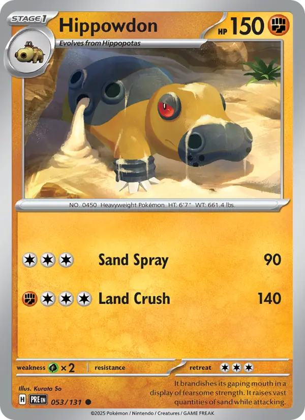 Hippowdon, Pokémon card
