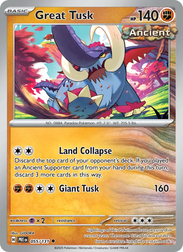 Great Tusk, Pokémon card