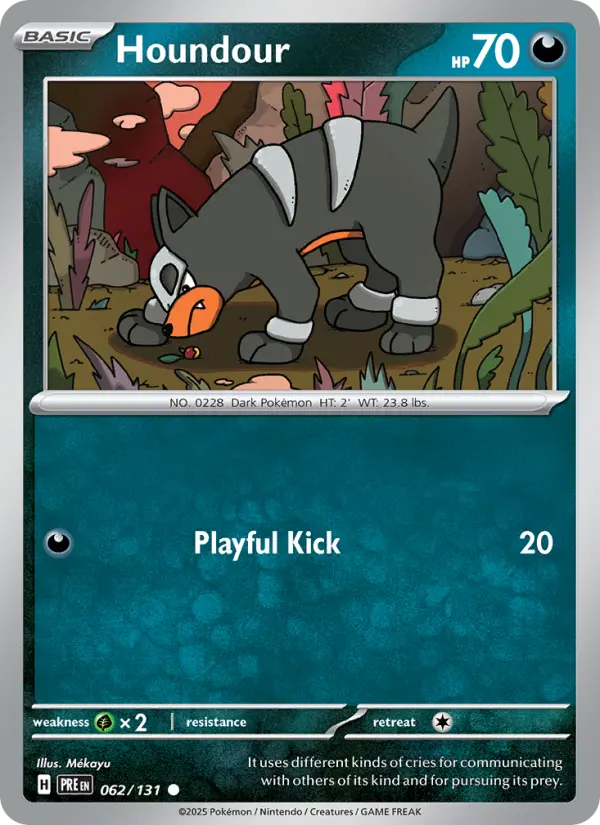 Houndour, Pokémon card